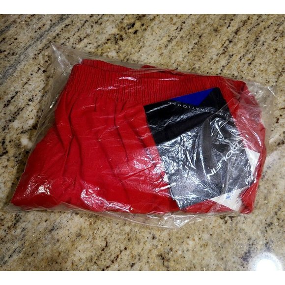 Vtg Dolfin Men's M Red Nylon Swimwear Shorts Built in Brief Liner Pocket Beach - Picture 10 of 10